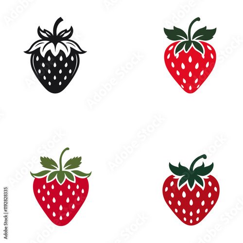 set of strawberries