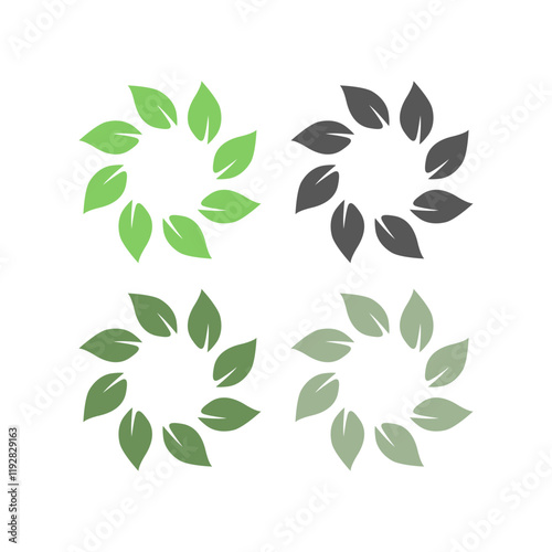 Natural Leaves Eco Product Sign Symbol Logo
