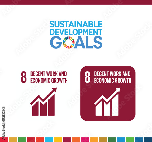 Sustainable Development Goal 8 - Decent Work and Economic Growth Icon
