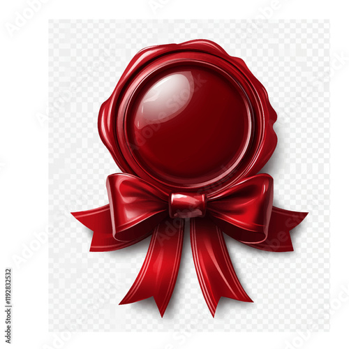 wax seal with red ribbon