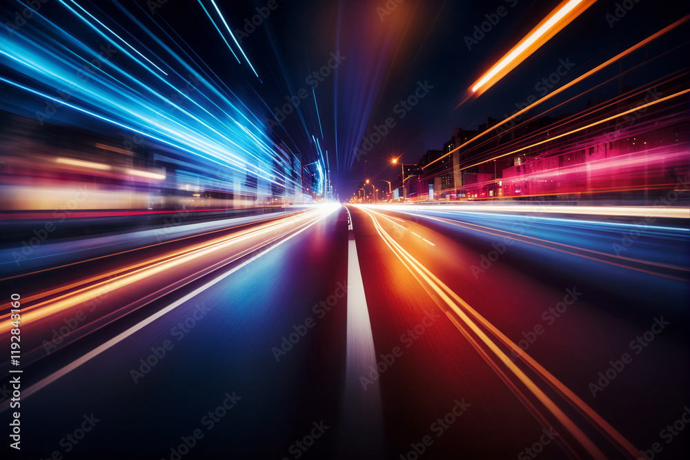 Abstract Background with Colorful Speed Lines and Motion Blur Effect Abstract Background with Colorful Speed Lines and Motion Blur Effect