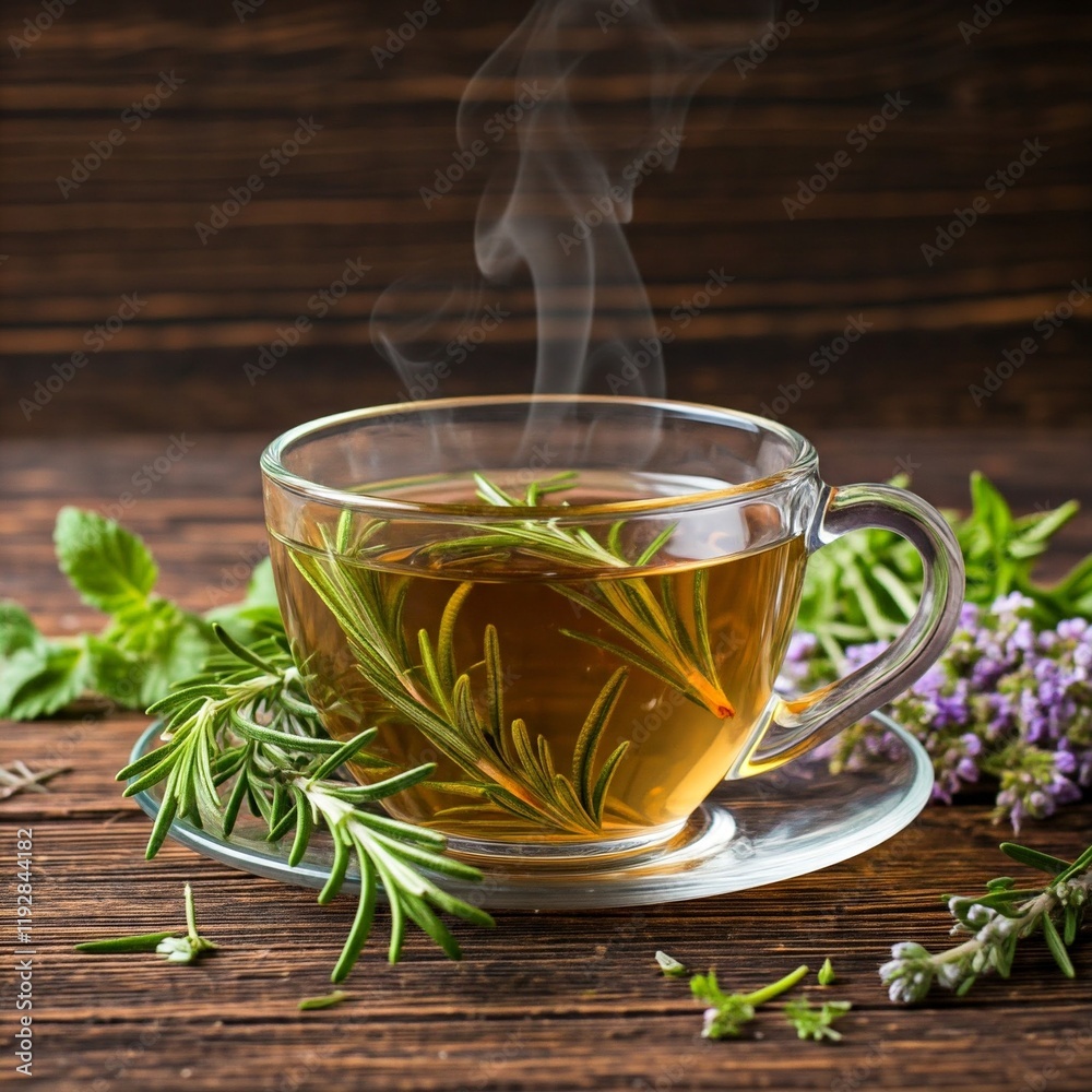 cup of tea with mint