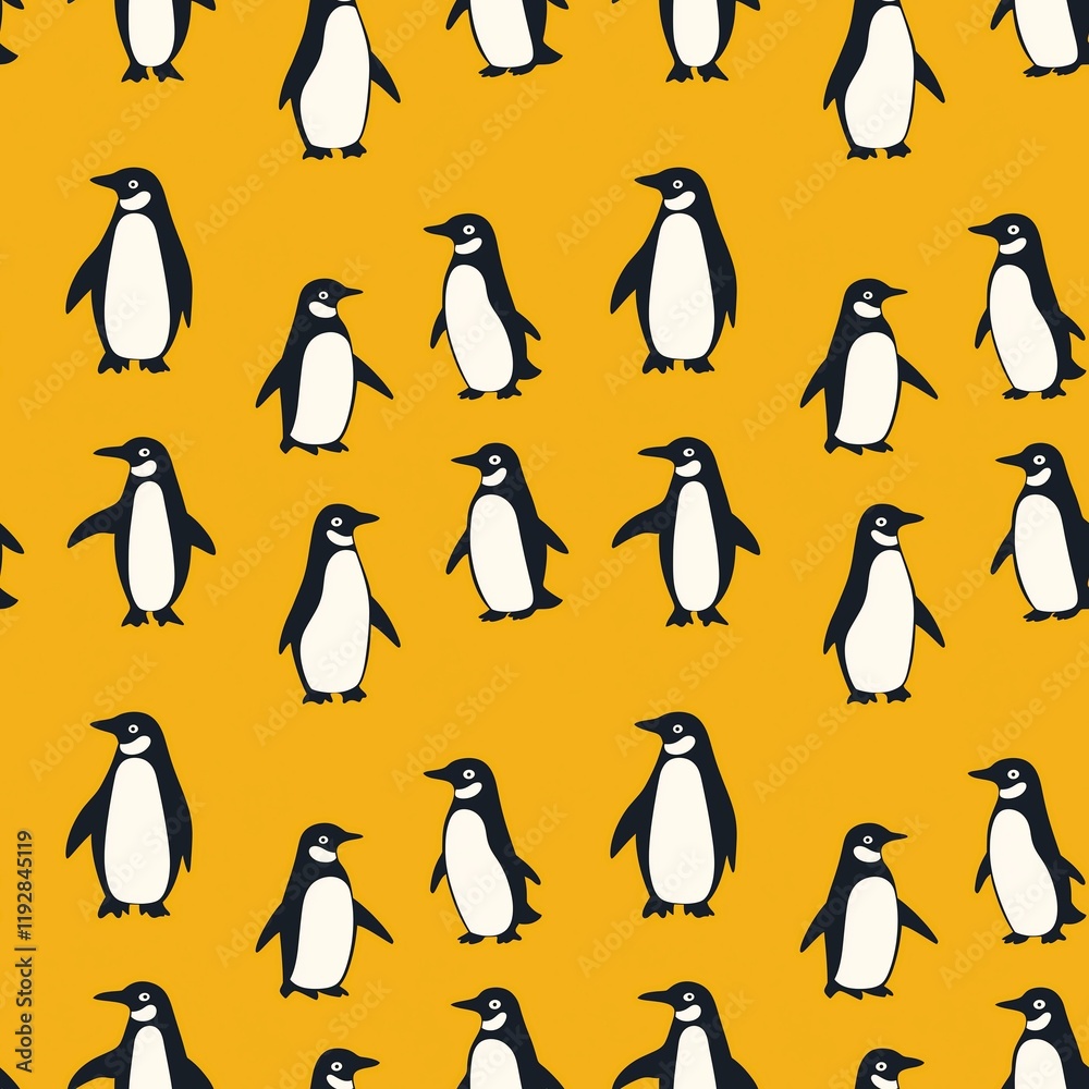 Obraz premium Penguin graphic seamless pattern