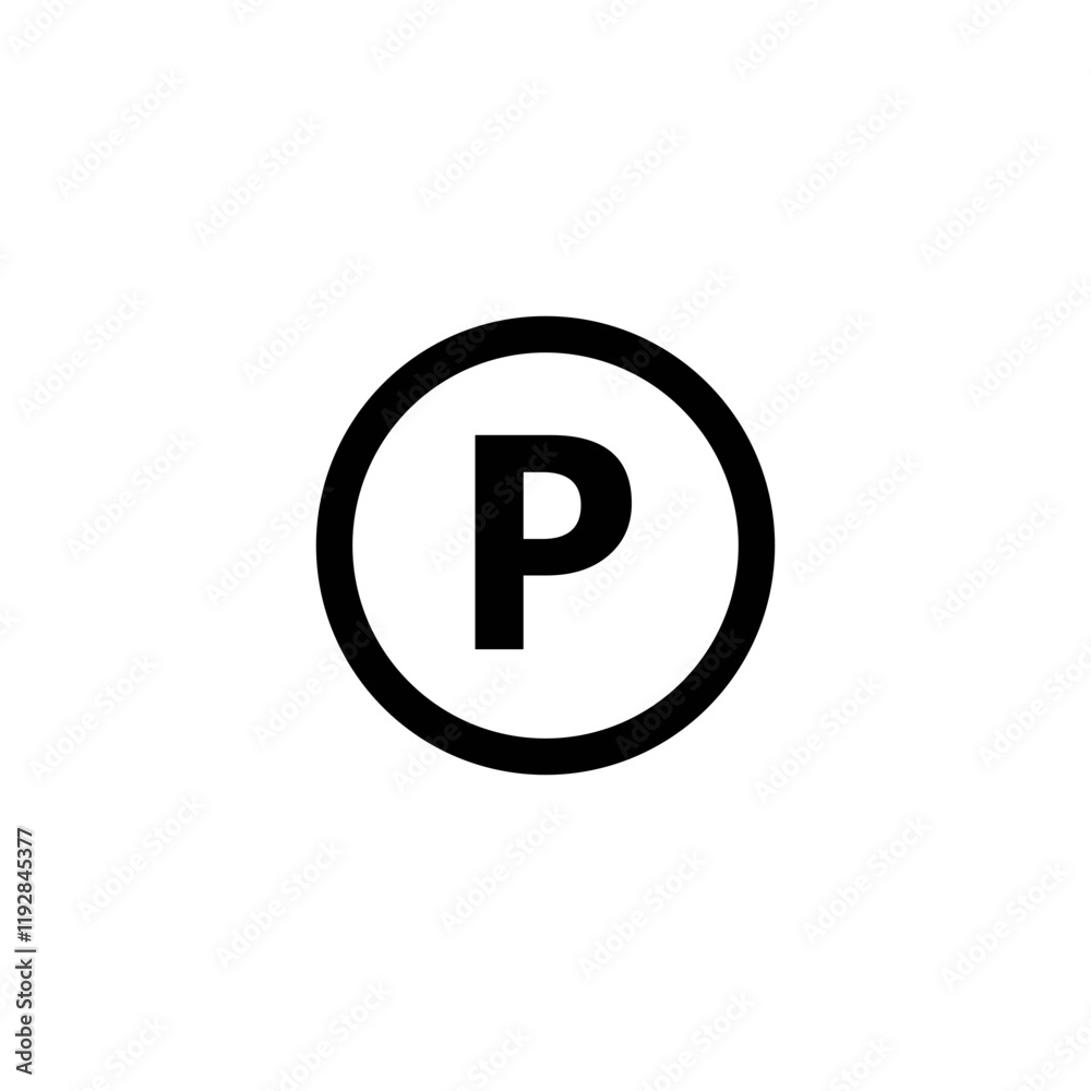Parking sign icon Parking sign icon