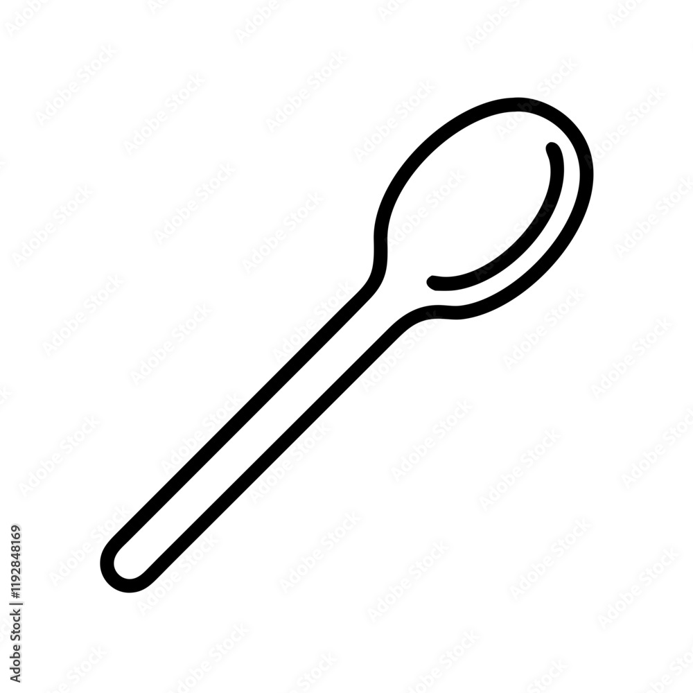 wooden spoon icon, wooden spoon line art - simple line art of wooden spoon, perfect for wooden spoon logos and icons and themed design wooden spoon icon, wooden spoon line art - simple line art of wooden spoon, perfect for wooden spoon logos and icons and themed design