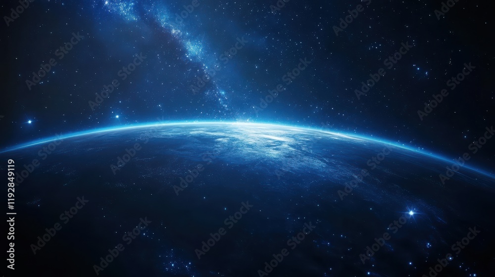 Fototapeta premium Earth from Space: A Celestial View