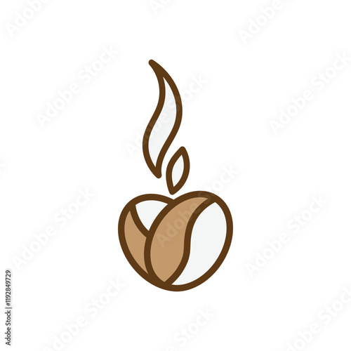 Vector coffee bean template vector icon illustration