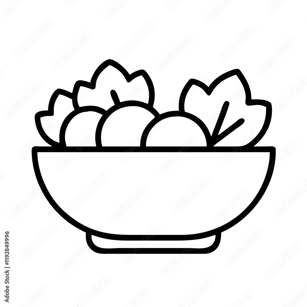 fresh salad bowl icon, fresh salad bowl line art - simple line art of fresh salad bowl, perfect for fresh salad bowl logos and icons and themed design fresh salad bowl icon, fresh salad bowl line art - simple line art of fresh salad bowl, perfect for fresh salad bowl logos and icons and themed design