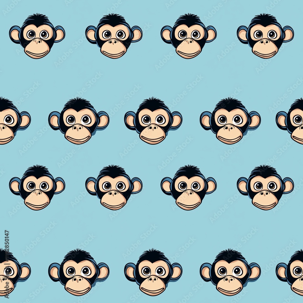 monkey graphic seamless pattern monkey graphic seamless pattern