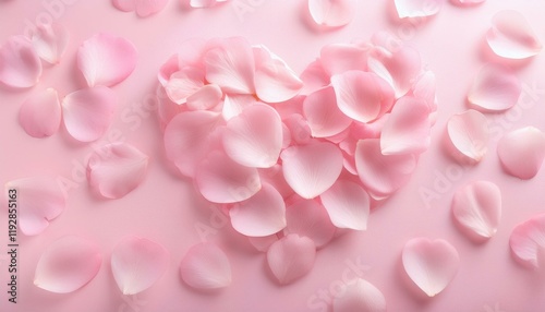 ハートモチーフと桜の可愛い背景