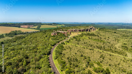 Parque Estadual de Vila Velha, Ponta Grossa, Paraná! uma vista aérea dos Arenitos. photo