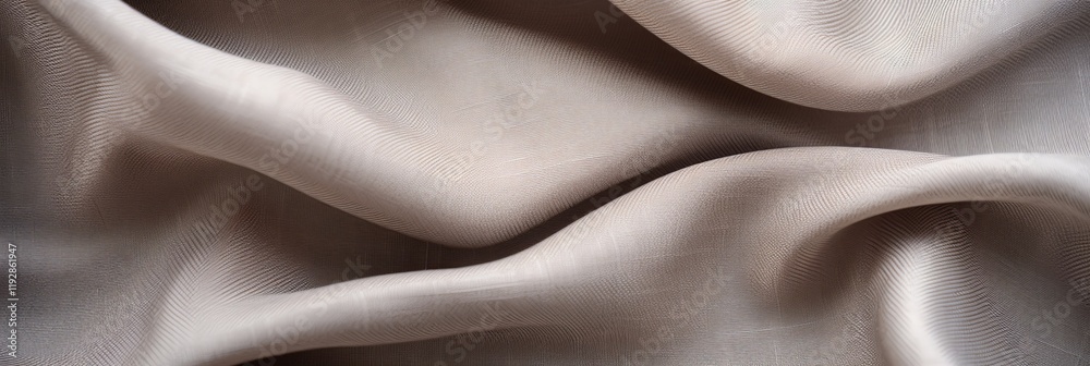Obraz premium Soft undulating silk fabric draped elegantly in gentle curves and folds. Generative AI