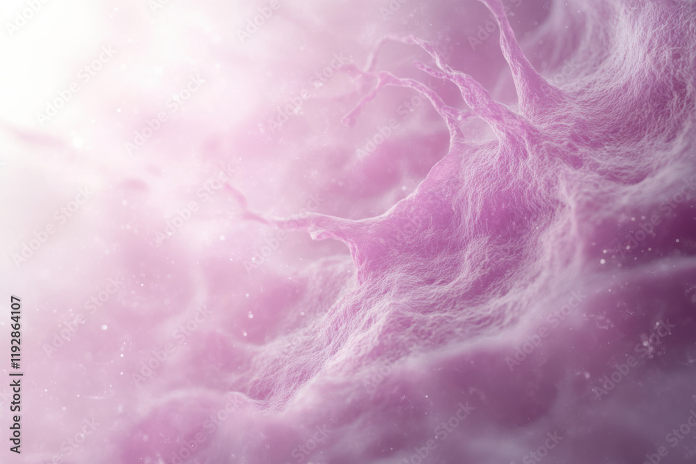 Obraz premium Pink neuron cell background with copy space.