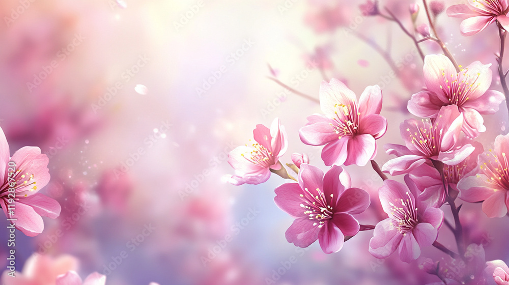 Fototapeta premium Cherry Blossoms in Spring - Captivating Floral Photography of Spring Flowers