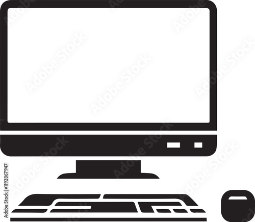 computer icon on white background