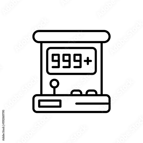 Game cheat outline icons, minimalist vector illustration ,simple transparent graphic element .Isolated on white background