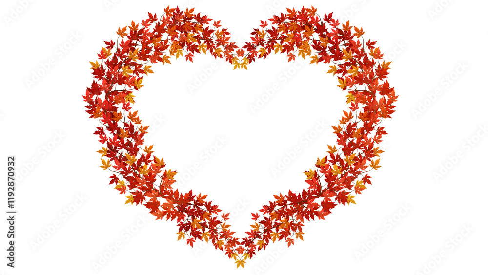 Maple leaves, autumn leaves frame border illustration design Maple leaves, autumn leaves frame border illustration design