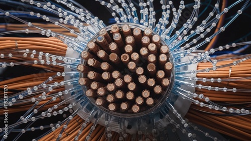 fiber optic cable. Abstract background