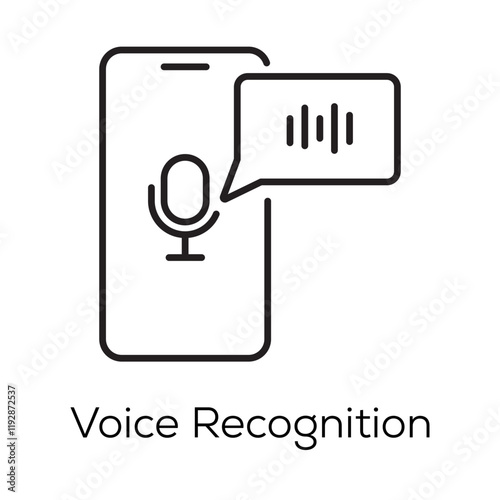 Voice Recognition Icon – Smart Voice Input and Speech Processing System