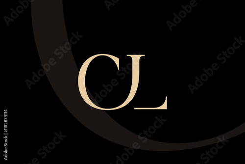 CL or LC letter logo icon design. Classic style luxury initials monogram.