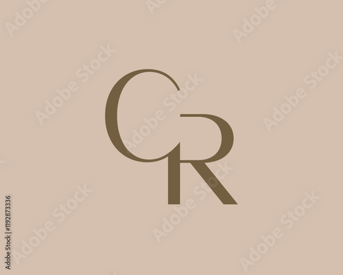 CR letter logo icon design. Classic style luxury initials monogram.