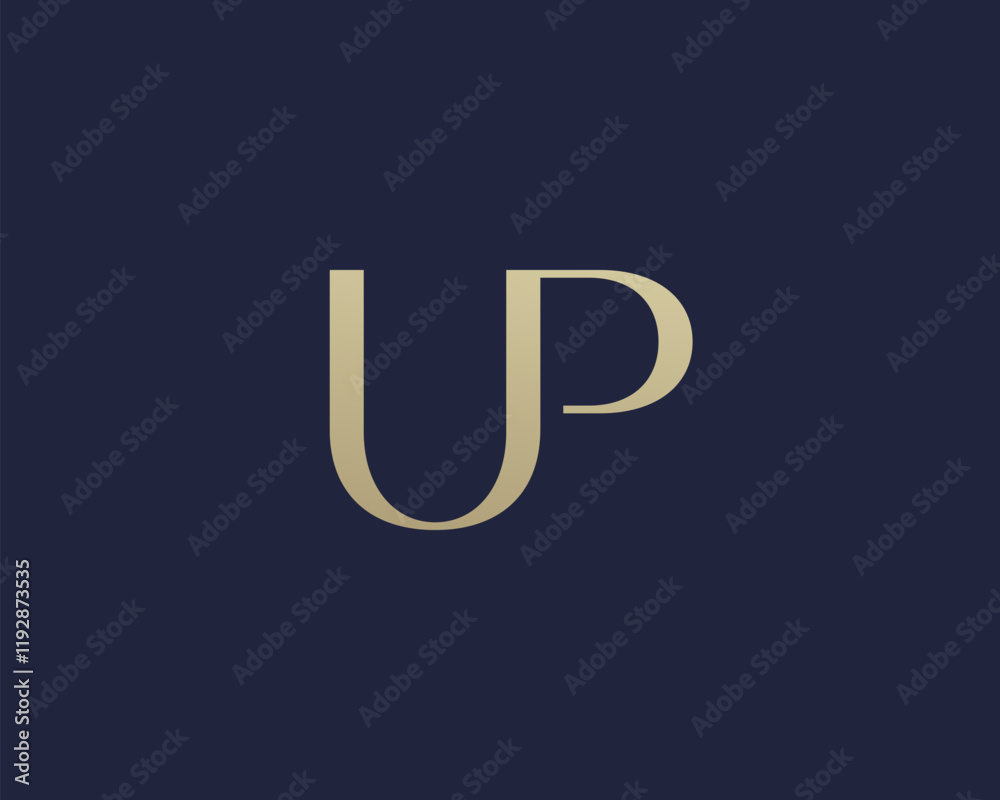 UP letter logo icon design. Classic style luxury initials monogram. UP letter logo icon design. Classic style luxury initials monogram.