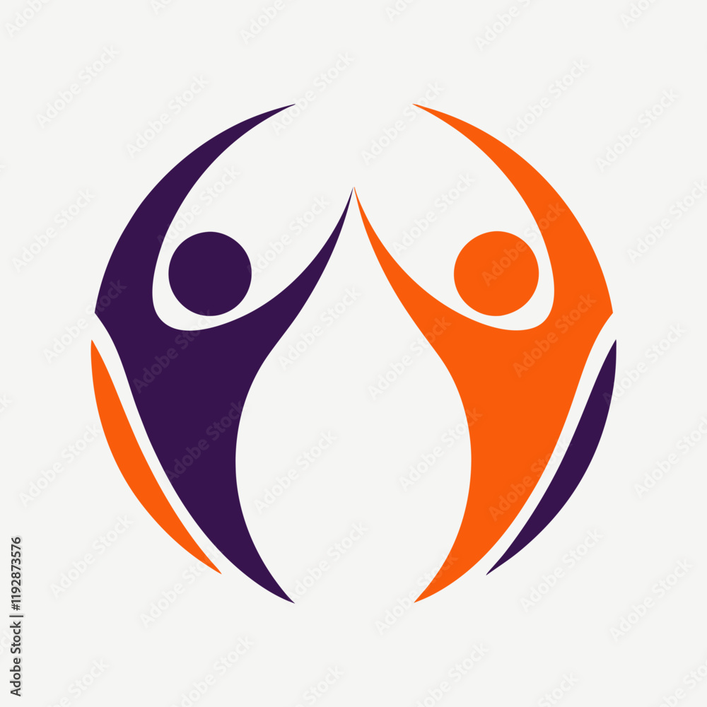 Minimalist Teamwork Symbol vector Graphic. Minimalist Teamwork Symbol vector Graphic.