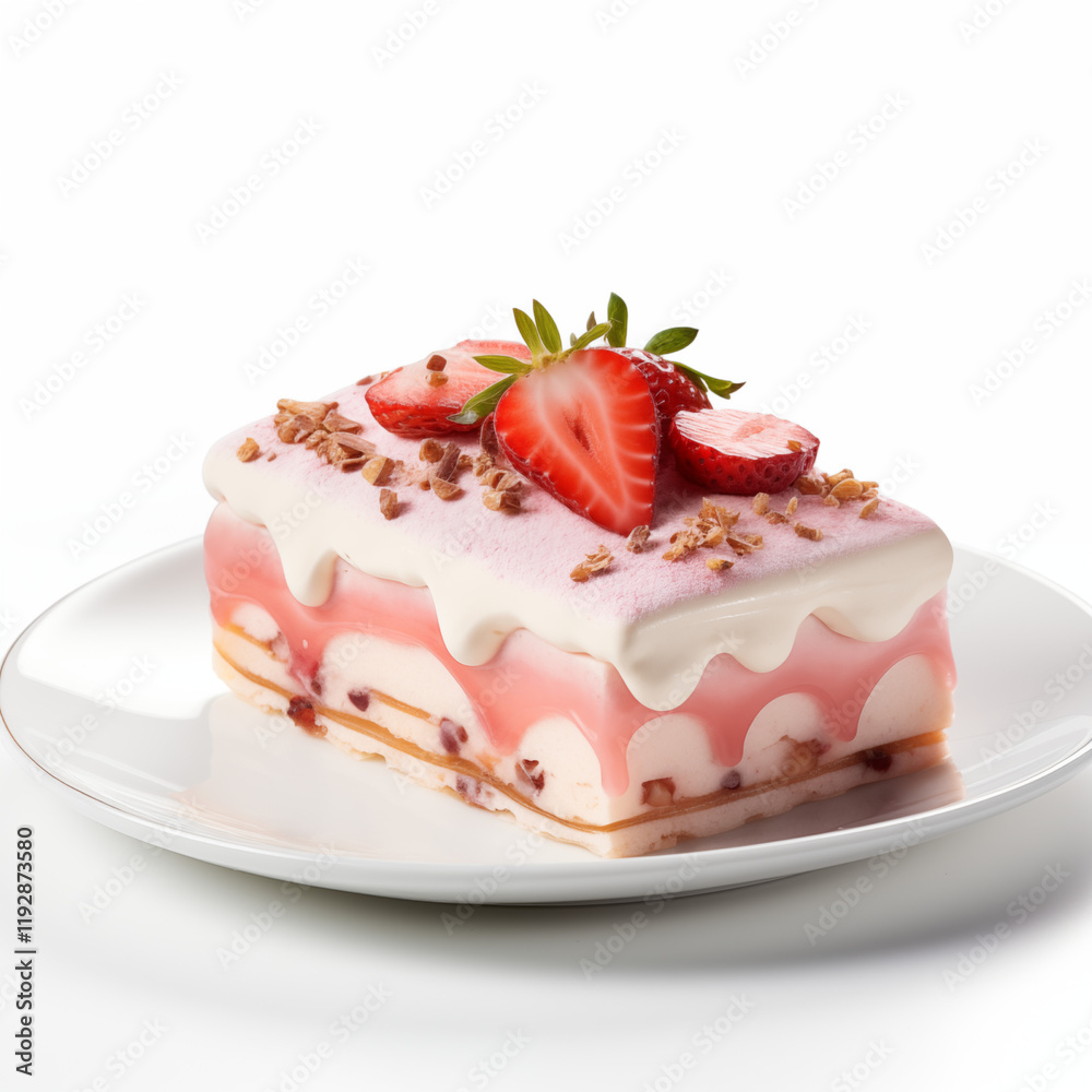 Strawberry Milk Cake, on the table Strawberry Milk Cake, on the table