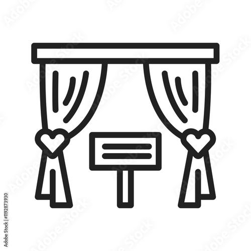 Marriage Ceremony icon vector image. Suitable for mobile apps, web apps and print media.