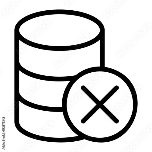 cancel line icon