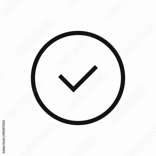 check mark approval icon vector sign