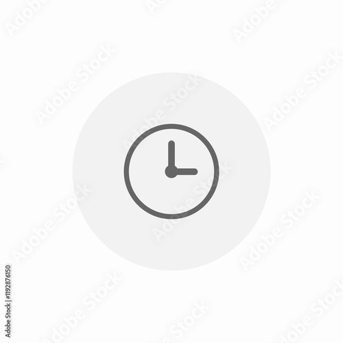 clock time icon sign vector