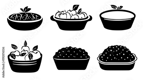 Apple Crumble tiled design, Apple Crumble repeating background illustration