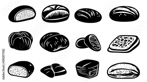 Collection of Breads, food vector art