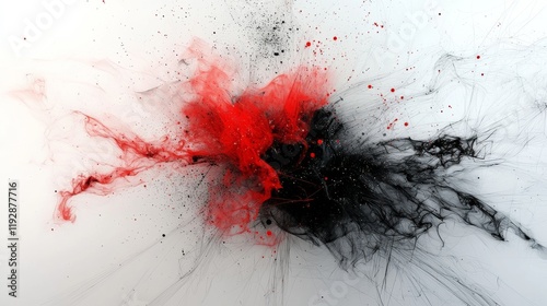 Abstract Paint Splashing Art