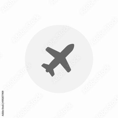 plane flight icon sign vector