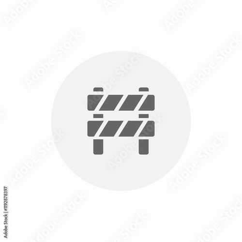 road construction barrier icon sign vector