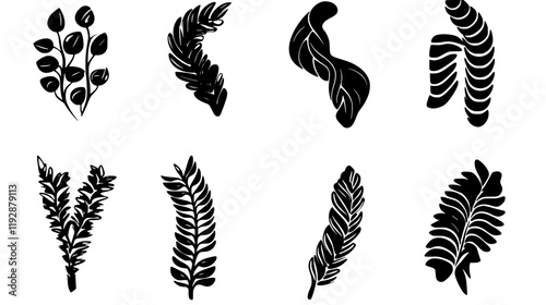 Collection of Fusilli icons, Fusilli vectorized seamless pattern