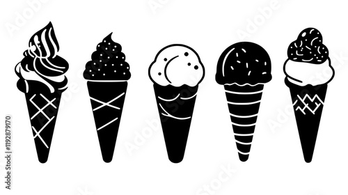 Gelato tiled design, Gelato repeating background illustration