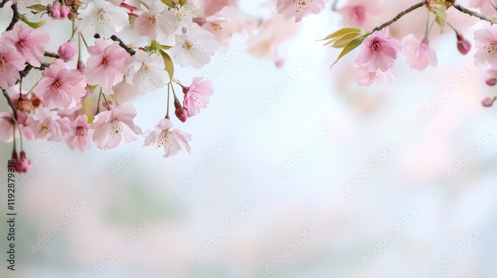 Soft Spring Blossoms Frame the Borders in Gentle Natural Hues for a Serene Nature Photograph Soft Spring Blossoms Frame the Borders in Gentle Natural Hues for a Serene Nature Photograph