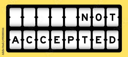 Black color in word not accepted on slot banner with yellow color background