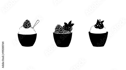 Raspberry Fool tiled design, Raspberry Fool repeating background illustration