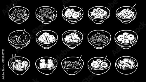 Collection of Sweet and sour pork, food vector art