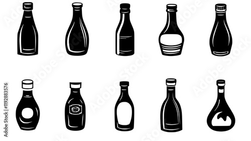 Collection of Worcestershire Sauce, food vector art
