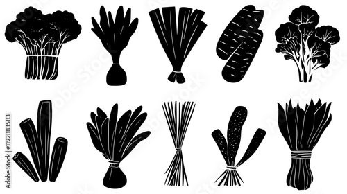 Collection of Wasabi, food vector art