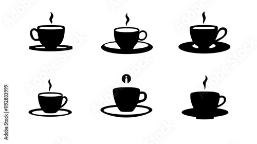 Collection of Americano, vectorized drink design