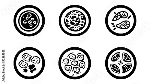 Chicken Tikka Masala tiled design, Chicken Tikka Masala repeating background illustration