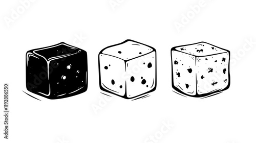 Feta tiled design, Feta repeating background illustration