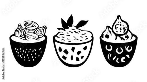 French onion dip tiled design, French onion dip repeating background illustration