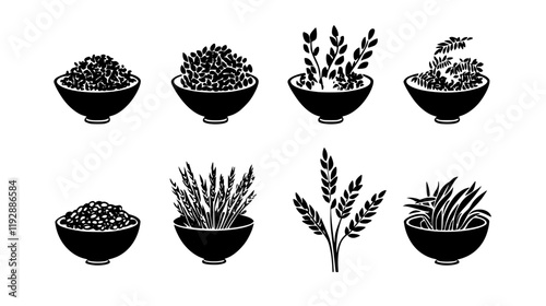 Freekeh tiled design, Freekeh repeating background illustration